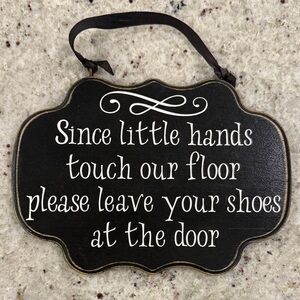 Black and White Door Sign